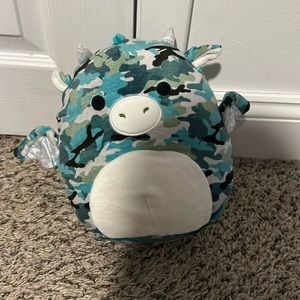 Squishmallows Keanu Camouflage Dragon Plush Toy 8” (tag detached but included)